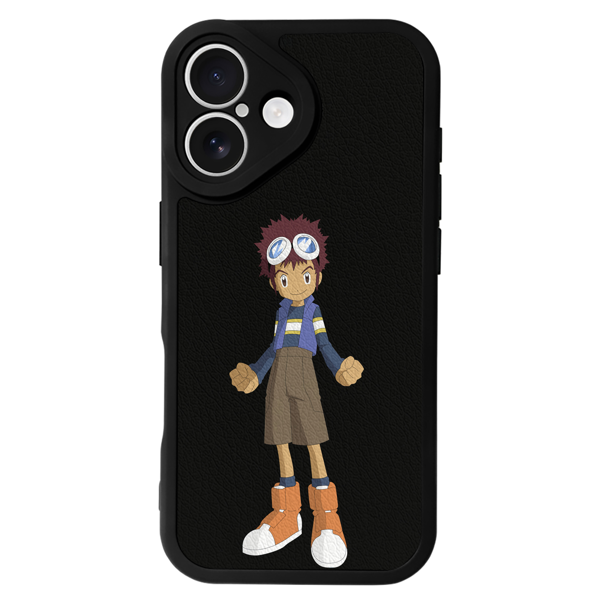 （画像用） Digimon デジタルモンスター/デジモン 【iPhone 16シリーズ対応】シリコンスマホケース（レザー調） 材質：シリコン